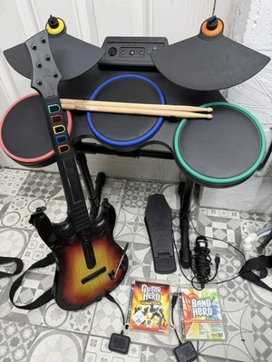 Guitar Hero World Tour PS3 Wireless Drum Kit Drums Bundle Controller & Game - Image 1 of 4