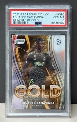 2022-23 Stadium Club Chrome #GG-EC Eduardo Camavinga Glimpses of Gold - Image 1 of 2