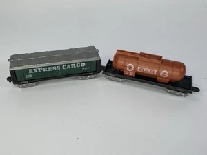 Express Wheels Diecast & Plastic Rail Road Train Set NiB And 2 Loose - Picture 1 of 8