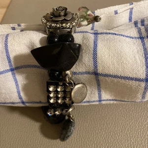 Modeschmuck-Armband, Schwarz Silber , Gummizug, sehr guter Zustand Hochwertig - Bild 1 von 4