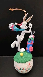 Ornamento coniglietto insetti golf Happy Holidays 1997 vintage - Foto 1 di 5