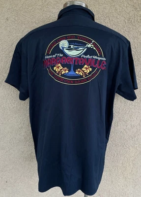 Camisa de Trabajo Jimmy Buffett's Margaritaville Perfect Margarita Azul Marino Para Hombre 2XL Foto 1 de 4
