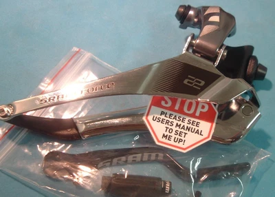 SRAM Force 22 Yaw Front NEW Road Derailleur- Braze-On 2x11-Spd w/Chain Catcher - Image 1 of 4
