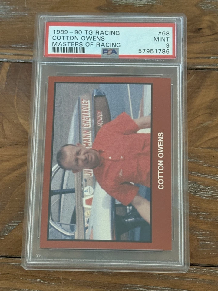 1989-90 TG RACING MASTERS #68 COTTON OWENS RC HOF PSA 9  (POP 4 - NO 10'S) - Image 1 of 1