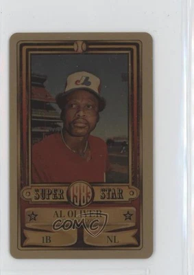 1983 Perma-Graphics/Topps Credit Cards Gold Al Oliver #150-SSN8310 - Image 1 of 2