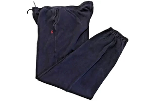 POLO RALPH LAUREN 2XL Joggers Sweatpants Men Heavy Pockets Drawstrings Pony Navy - Picture 1 of 13