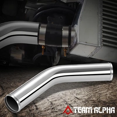 3" OD Universal 45 Degree Bend Elbow Aluminum Intercooler Pipe Intake Turbo Tube - Imagem 1 de 4