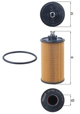 OX 1245D MAHLE Oil Filter for CHEVROLET,OPEL,VAUXHALL - Image 1 of 2