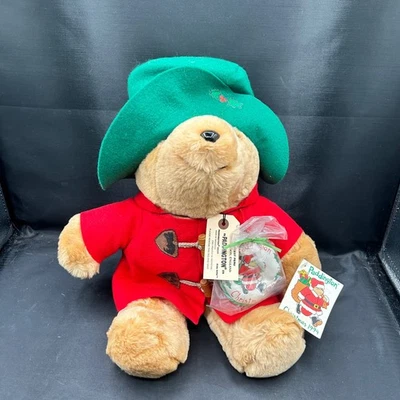 Vintage Paddington Bear Sears Christmas 1994 Plush Toy with Tags & Ornament 18" - Image 1 of 4