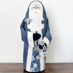 Bramlett Stuffed Quilted Father Frost Santa Claus Figurine Handmade 1999 Unique - Picture 1 of 22