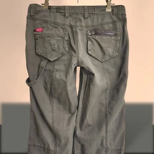 Pilgrim The Label Vintage Khaki Olive Green Cargo Pants - Picture 1 of 4