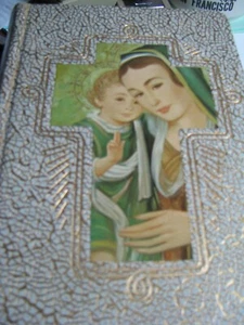 1954 "The Life of Christ" Catholic Press  Bible Book Illustrated Red & Blk Prnt - Picture 1 of 3