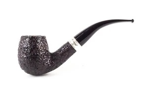 PIPA SAVINELLI TREVI 602 6/9mm BILLIARD CURVA RADICA RUSTICATA NERA - Picture 1 of 3