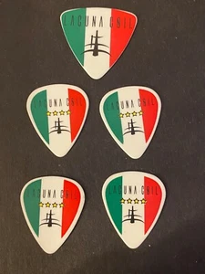 guitar pick collection - LACUNA COIL. ITALIA. 5 MEMBERS SIGNATURE PICKS. - Picture 1 of 2