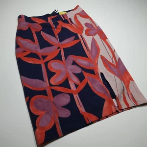 Maeve by ANTHROPOLOGIE Cordyline Bleistiftrock Medium Blumen Stretch marineblau koralle - Bild 1 von 15