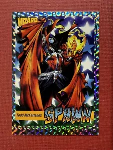1992 WIZARD MAGAZINE SPAWN IMAGE PRISM TRADING CARD #1 (EX/NM) TODD McFARLANE * - Picture 1 of 2