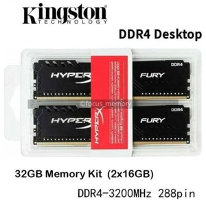 Hyperx DDR4 32GB (2x16GB) 3200 HX432C16FB3K2/32 288-pin DIMM Desktop Gaming Ram - Picture 1 of 7