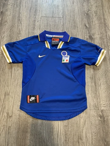 Vintage Italy Nike 1996 World Cup Home Soccer Jersey Football Shirt Size Kids S Cover
