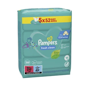 Pampers Fresh Clean Baby 260 Feuchttücher 5 x 52 Stück erfrischender Duft - Bild 1 von 1