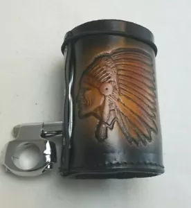 Abrazadera de metal de 1" para barra de mango de motocicleta cabeza india - Imagen 1 de 6