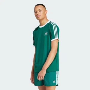 T-SHIRT ADIDAS UOMO MAGLIA MANICHE CORTE IM9387 VERDE ADICOLOR 3 STRIPES - Foto 1 di 3