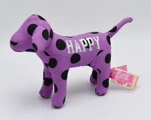 Peluche Victoria Secret ROSA 6" Perro Púrpura con Lunares Negros Happy Puppy Edición Limitada - Imagen 1 de 3