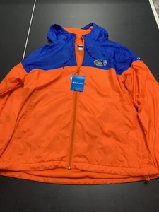 FLORIDA GATORS Columbia Blue Orange Zipper Pullover Hooded Jacket Womens Large - Picture 1 of 12