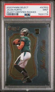 Jalen Hurts - 2020 Panini Select SELECT CERTIFIED ROOKIES - SCR-22 - PSA 9 - Picture 1 of 2
