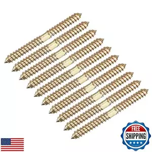 Uxcell 8x90mm Hanger Bolts, 24pcs Double Ended Self-Tapping Thread Dowel Scre - Picture 1 of 5