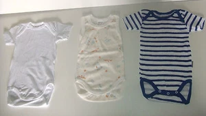 ABSORBA LOT DE 3 BODYS GARÇON 6 MOIS MANCHES COURTES ET SANS MANCHES - Picture 1 of 12