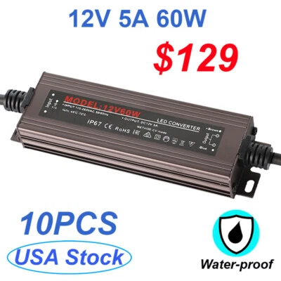 5A 60W Power Converter 110V AC to 12V DC Power Supply Led Driver for LED Strip  - Image 1 of 4