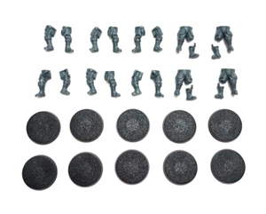40k Horus Herejía Solar Auxilia Lasrifle Sección Patas y Bases Brocas x10 - Imagen 1 de 1