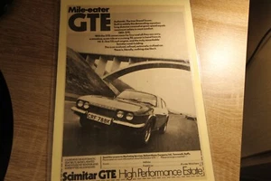 Original Zeitschriftenanzeige: RELIANT SCIMITAR GTE V6 3 Liter laminierter Wandbild  - Bild 1 von 1