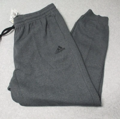 Adidas Essentials Fleece Feel Cozy Tapered Sweatpants XXL Dark Gray Mens 2XL - Image 1 of 4
