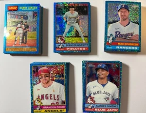 2025 Topps Heritage - Blue Sparkle Chrome Cards - You Pick - Picture 1 of 1