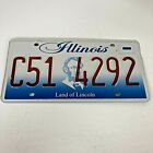 2015 Illinois License Plate C51 4292 Red White Blue Man Cave Collector Garage