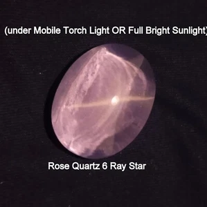 123.5 Carat Natural 4 Ray Star Rose Crystal Quartz Sar Oval Shape Cabochon - Picture 1 of 24