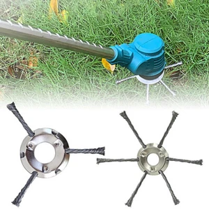 7" 9" Grass Strimmer Head Trimmer Brush Steel Wire Wheel Garden Weed trimmer - Picture 1 of 14