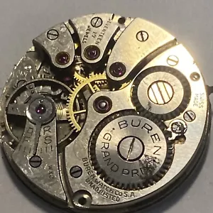 Buren Watch Co. Van Buren Movimento 17 Jewel Ricambi/Riparazione Buren 380 Buon Staff - Foto 1 di 10