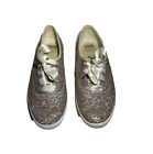 Women's Shoes Kate Spade Glitter Keds Rose Gold Lace Up Size 10 Pre-owned