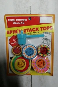 VINTAGE 1988 HIGH POWER DELUXE SPIN'N STACK TOPS GEOFFREY INC. NEU / VERSIEGELT - Bild 1 von 5