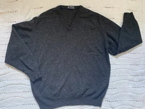 Vintage Norsewear Pure Lambs Wool Black Speckled Sweater New Zealand Mens XL - Bild 1 von 13