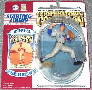 FIGURA Y TARJETA DE BÉISBOL DON DRYSDALE~DODGERS~1995 ALINEACIÓN INICIAL COOPERSTOWN - Imagen 1 de 1