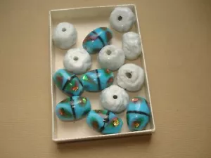 Lot de Perles en Verre et Céramique - Imagen 1 de 7