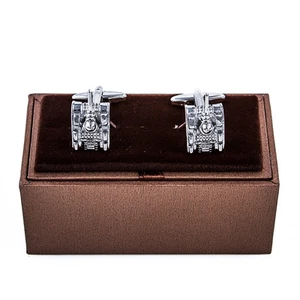 Tank Cufflinks Silver Detailed M1 Wedding Fancy Gift Box Free Ship USA - Picture 1 of 4