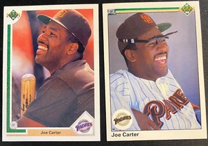Joe Carter - San Diego Padres (Upper Deck 1990-91) 2 Card Package - Picture 1 of 1