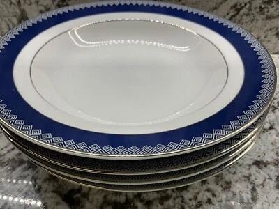 Ralph Lauren Hastings Cobalt china bowls set of 4 NEW UNUSED - Image 1 of 4
