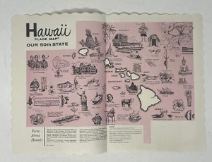 Vintage Hawaii Papier Platzierung Ortskarte Sammlerstück Royal Ephemera - Bild 1 von 6