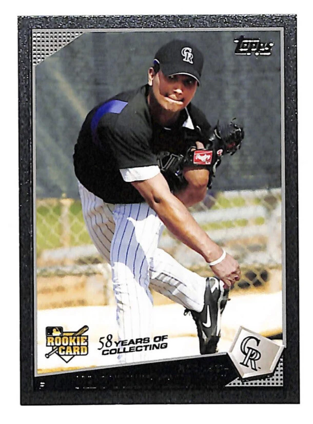 2009 Topps Update Jhoulys Chacin 6/58 BLACK parallel rookie card Rockies - Image 1 of 1