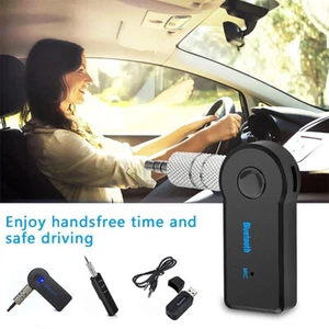 3.5mm Jack Usb Bluetooth Aux Wireless Car Audio Receiver A2DP Music Recei L_ET - Zdjęcie 1 z 15